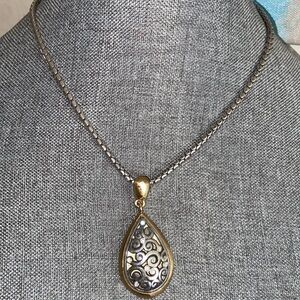 Vintage Brighton Pendant with Rhinestones Necklace